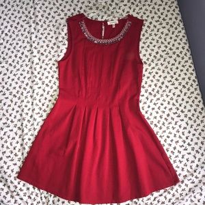 Sexy Red Skater Dress